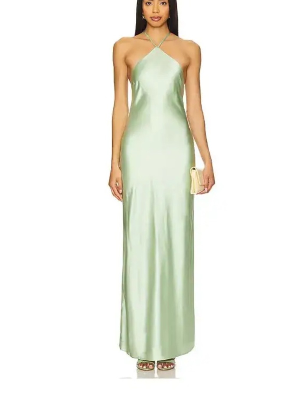 Line and Dot Kira Maxi Dress in Pistachio Green Medium